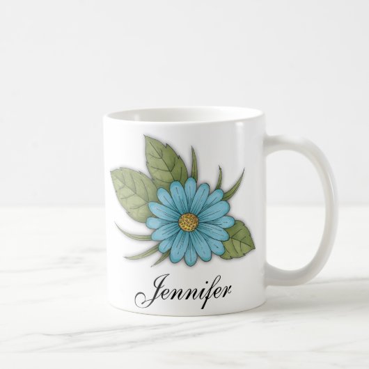 Blaue Daisy Kaffeetasse (Rechts)