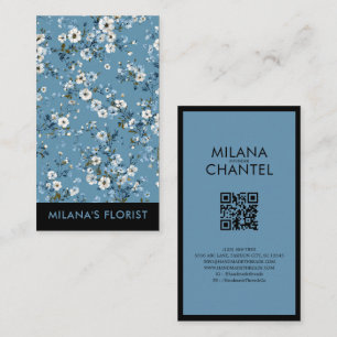 Blaue Daisy Moderne Trendige Blume Florist Visitenkarte