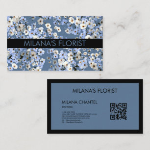 Blaue Daisy Moderne Trendige Blume Florist Visitenkarte