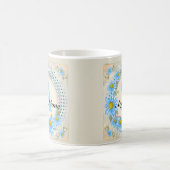 Blaue Daisy-Monogramm-Tasse Kaffeetasse (Mittel)