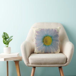 Blaue Daisy - Vintage Blumendekor Kissen