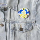 Blaue Dala Pferde Button (Beispiel)