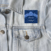 Blaue Damaskl Vintage Button (Beispiel)