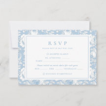 Blaue Damast-Hochzeit