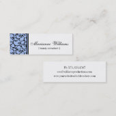 Blaue Damast-Schönheits-MikrominiVisitenkarten Mini Visitenkarte (Vorne/Hinten)