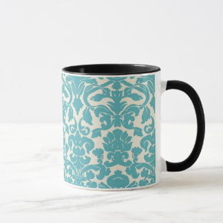 Blaue Damast-Tasse Tasse