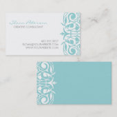 Blaue Damast-Visitenkarte Visitenkarte (Vorne/Hinten)