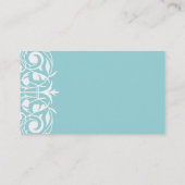 Blaue Damast-Visitenkarte Visitenkarte (Rückseite)