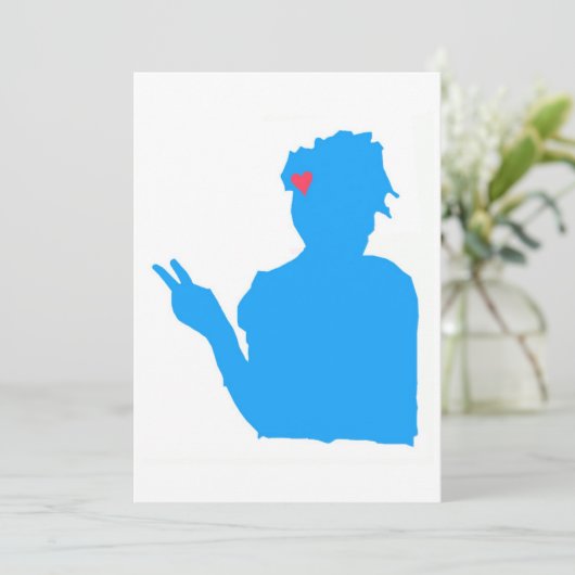 Blaue Dame Invitation Einladung (Stehend Vorderseite)