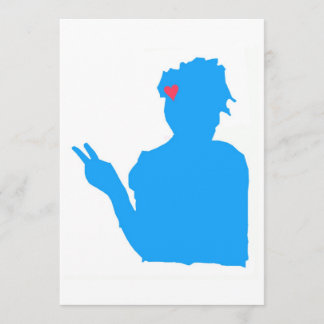 Blaue Dame Invitation Einladung