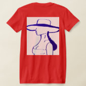 Blaue Dame T-Shirt (AblageHinten)