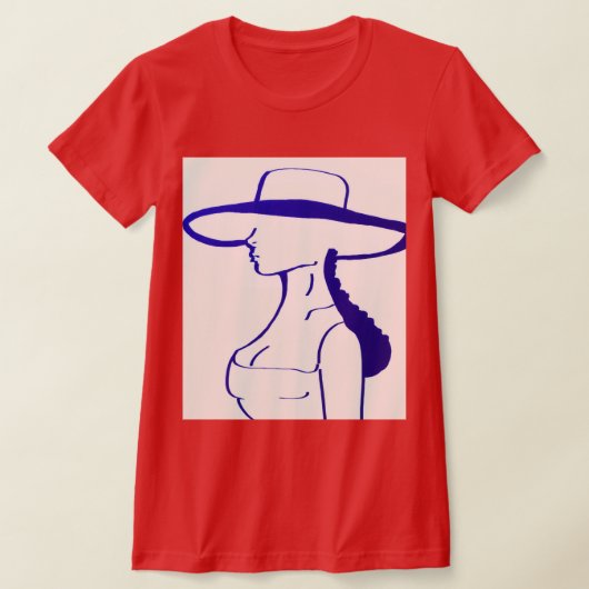 Blaue Dame T-Shirt (Ablage )