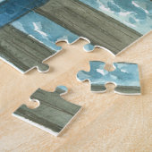 Blaue Dampf-Zug-Name-Kinder Puzzle (Seite)