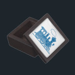 Blaue Dampfbahn mit Namen "Keesenbox" Kiste<br><div class="desc">Grafischer Lokomotivdampf,  fügen Sie Ihren kurzen Namen zur Kesselplatte hinzu. Ein tolles Geschenk für Bahnfreunde,  Reiseveranstalter und Modelleisenbahnbauer,  um Teile und Bobs behalten oder zu schenken. Gegenstand,  der ausschließlich von Sarah Trett entworfen wurde.</div>