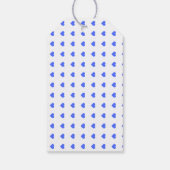Blaue Dankeschön-Geschenkanhänger mit Herz-Muster Geschenkanhänger (Rückseite)