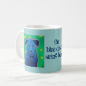 blaue dawg Schnurband-Tasse Kaffeetasse (Vorderseite Links)