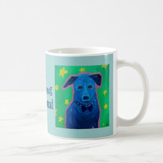 blaue dawg Schnurband-Tasse Kaffeetasse (Rechts)