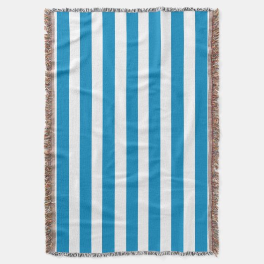 Blaue Deckchair Streifen Decke (Vorderseite Vertikal)