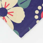 Blaue Decke mit Creme-Blume (Ecke)