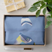 Blaue Decoupage des tropischen Fisches Seidenpapier (Geschenk)