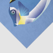 Blaue Decoupage des tropischen Fisches Seidenpapier (Ausschnitt)