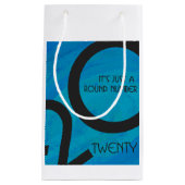 Blaue Dekade 20. Geburtstag Kleine Geschenktüte (Vorderseite)