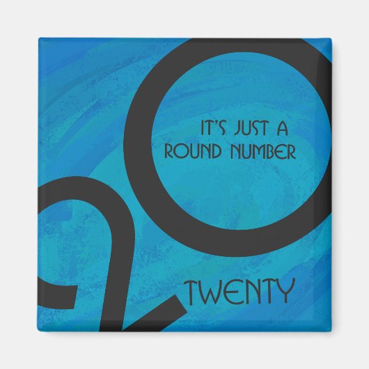 Blaue Dekade Magnet (Vorne)