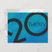 Blaue Dekade Postkarte (Vorne/Hinten)