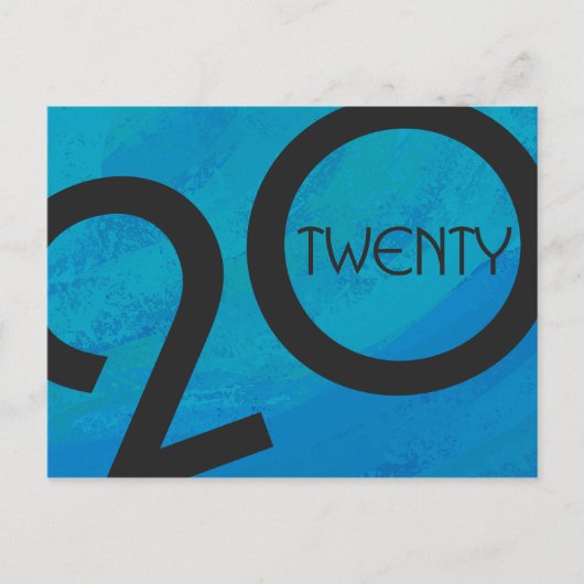 Blaue Dekade Postkarte (Vorderseite)