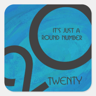 Blaue Dekade Quadratischer Aufkleber