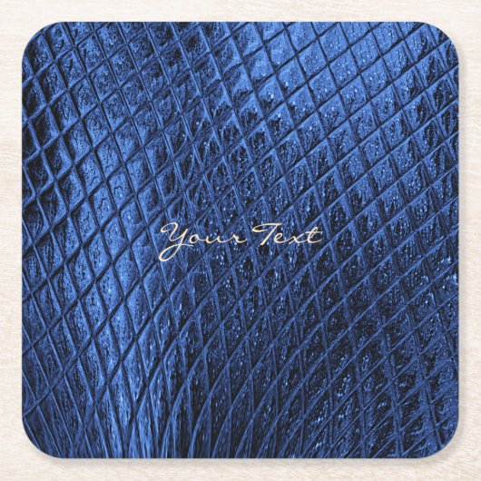Blaue Dekoration Moderner Untersetzer (Vorderseite)