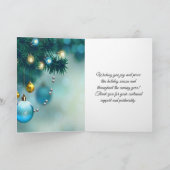 Blaue DekorationKerzen und Weihnachten des Neujahr (Innenseite)