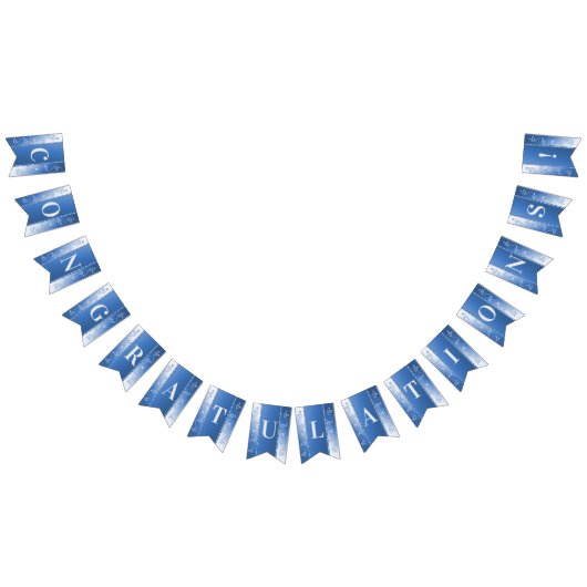 Blaue Dekorationsblume Wimpelkette (Alle)