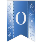 Blaue Dekorationsblume Wimpelkette (Zweite Fahne)