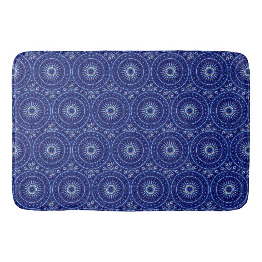 Blaue Dekorative Badematte (Vorderseite)