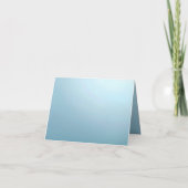 Blaue Dekorative Blumen Dankeskarte (Rückseite)