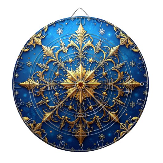 Blaue dekorative Blumen Dartboard Dartscheibe (vorne)