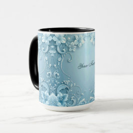 Blaue dekorative Blumenvase Tasse