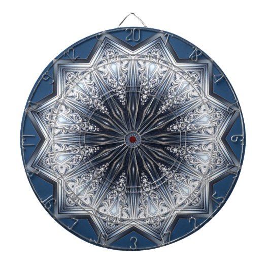 Blaue Dekorative Dartscheibe (vorne)