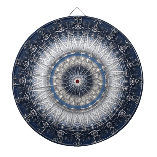 Blaue Dekorative Dartscheibe (vorne)