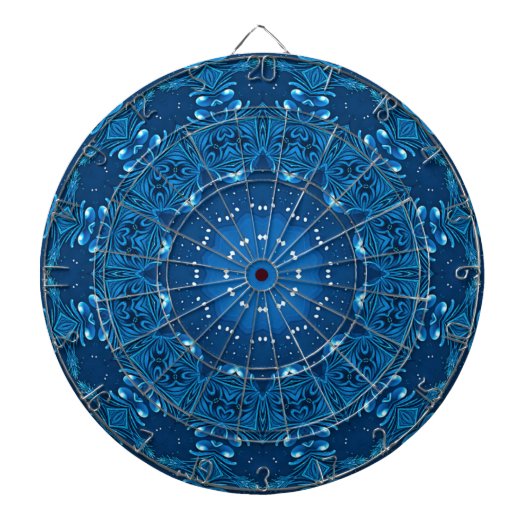 Blaue Dekorative Dartscheibe (vorne)
