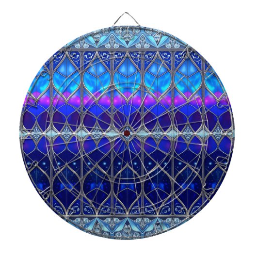 Blaue Dekorative Dartscheibe (vorne)