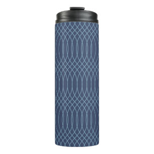Blaue, dekorative, einfache, moderne, trendige wel thermosbecher