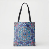 Blaue Dekorative Feiertags-Tasche Tasche (Vorderseite)