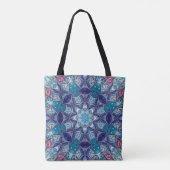 Blaue Dekorative Feiertags-Tasche Tasche (Rückseite)