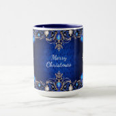 Blaue Dekorative Feiertags-Tasse Tasse (Zentrum)