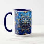Blaue Dekorative Feiertags-Tasse Tasse (Links)