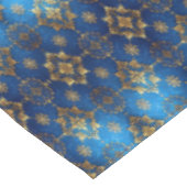 Blaue Dekorative Feiertags-Tischdecke Tischdecke (Schrägansicht)