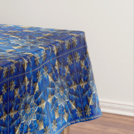 Blaue Dekorative Feiertags-Tischdecke Tischdecke