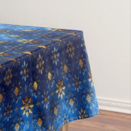Blaue Dekorative Feiertags-Tischdecke Tischdecke